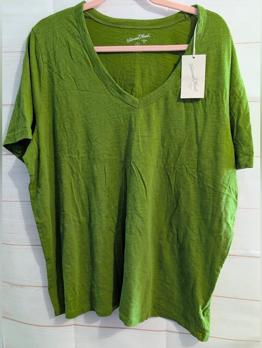 ❤️ 🆕 Universal Thread Green V-Neck Short Sleeve Tee Size 2X